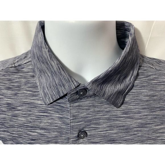 FootJoy FJ Polo Shirt Mens Large Gray Short Sleeve Performance Stretch Golf Logo - Picture 11 of 11